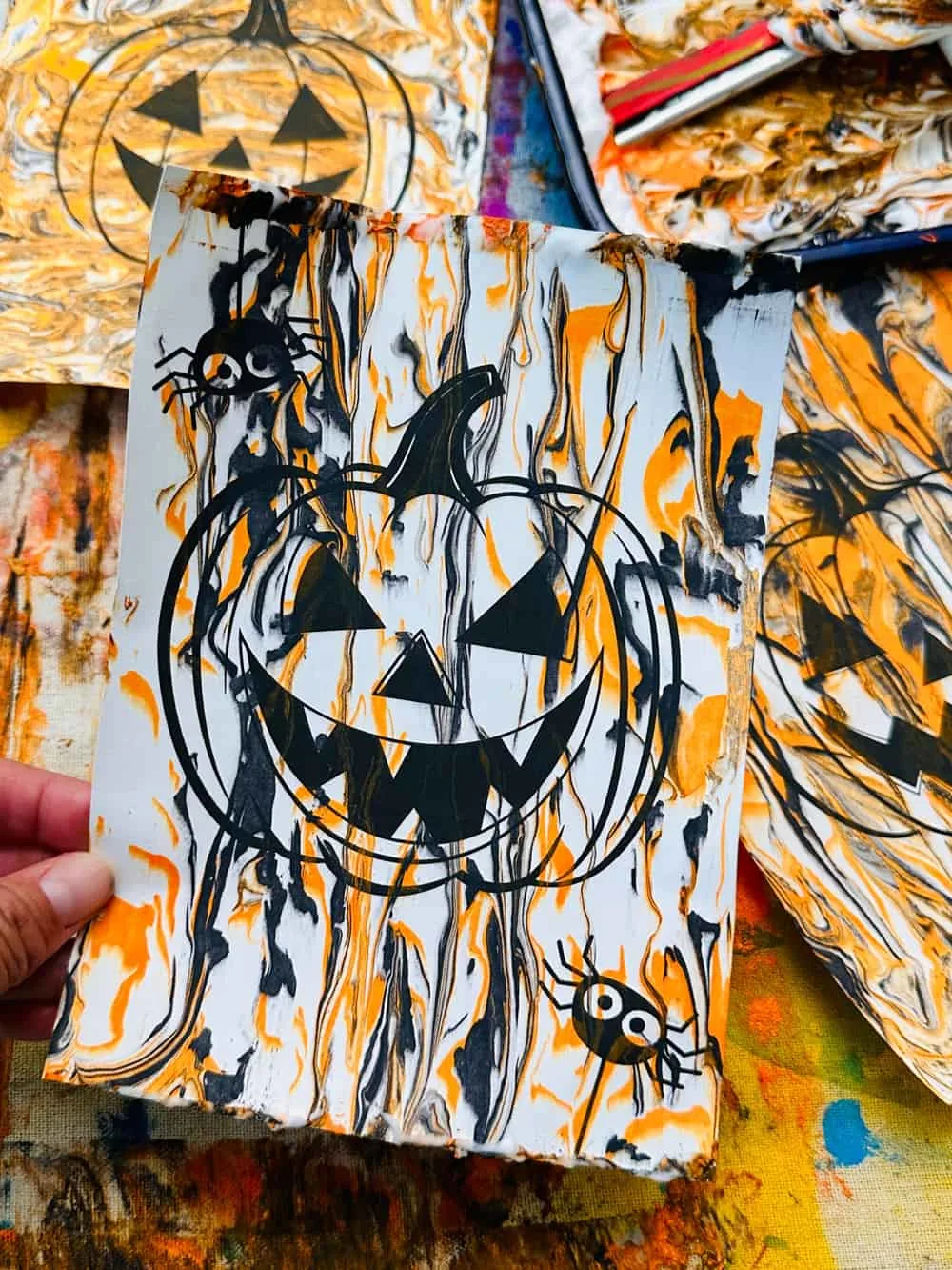 Halloween Shaving Cream Art 