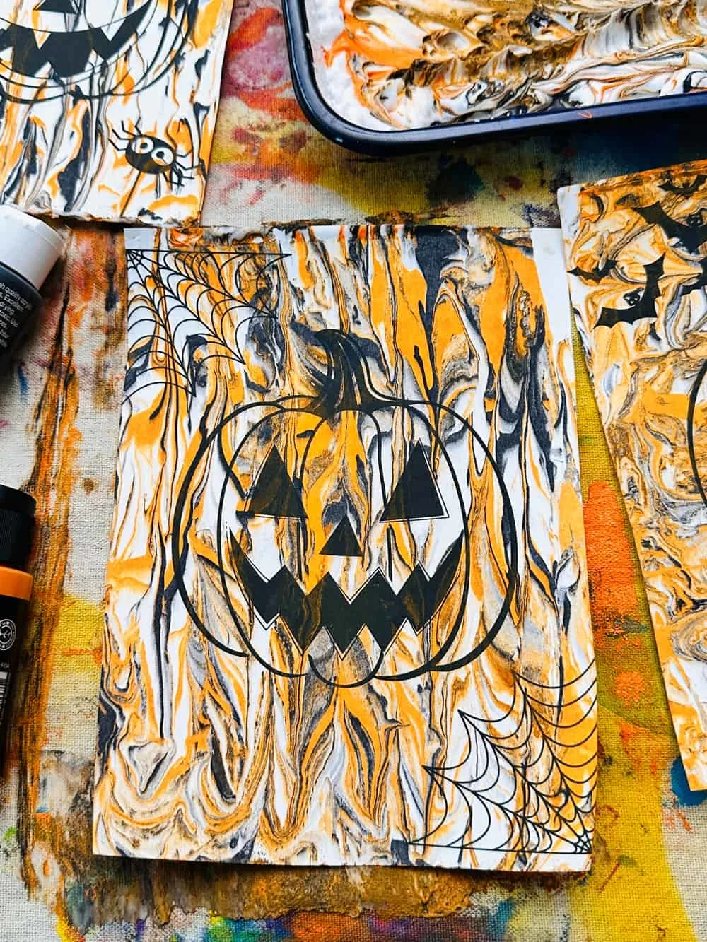 Halloween Shaving Cream Art 