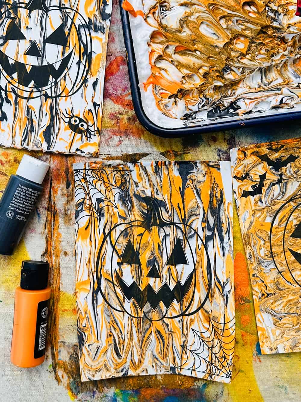 Halloween Shaving Cream Art