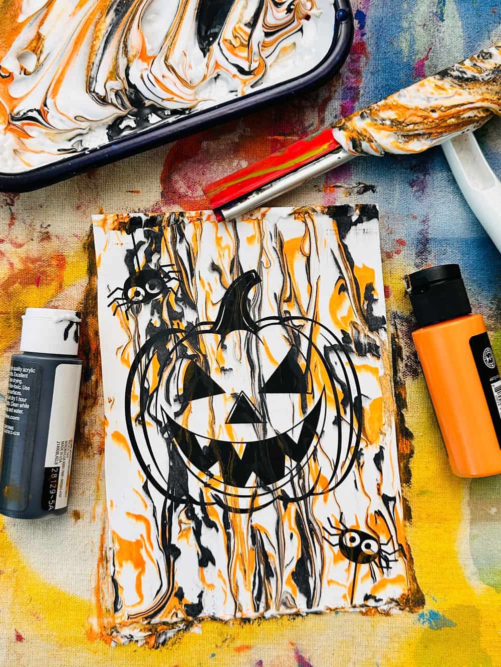 Halloween Shaving Cream Art 