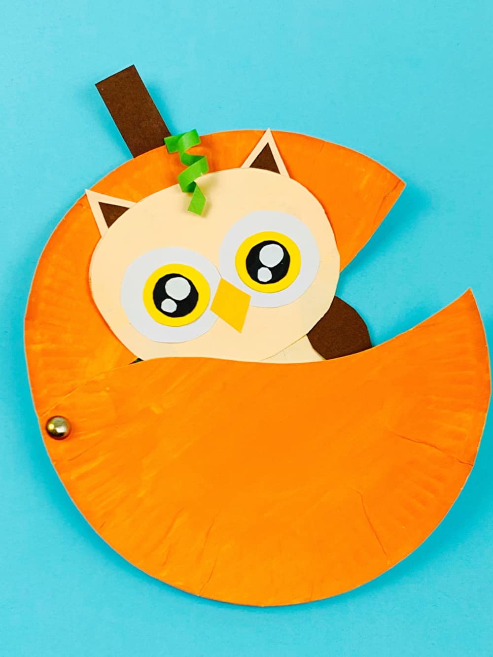 Paper Plate Pumpkin Owl Craft