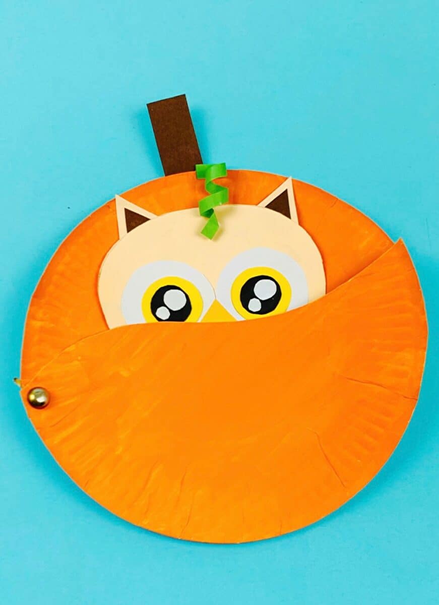 Paper Plate Pumpkin Owl Craft With Printable Template