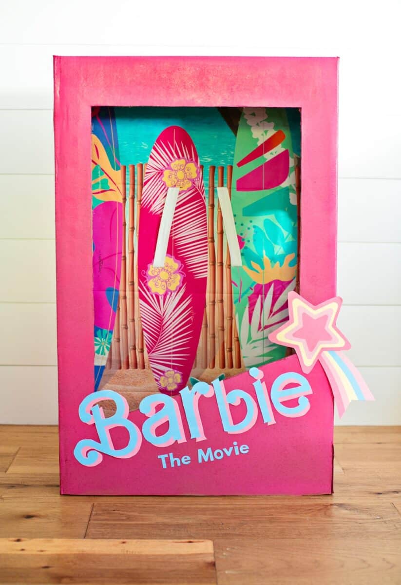 DIY Barbie Costume Using A Cardboard Box