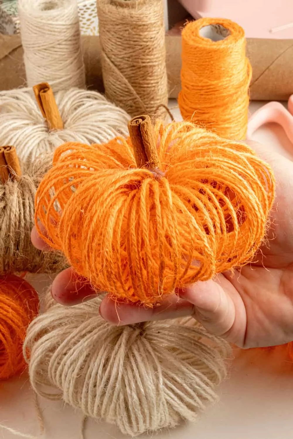 DIY Twine Pumpkins 