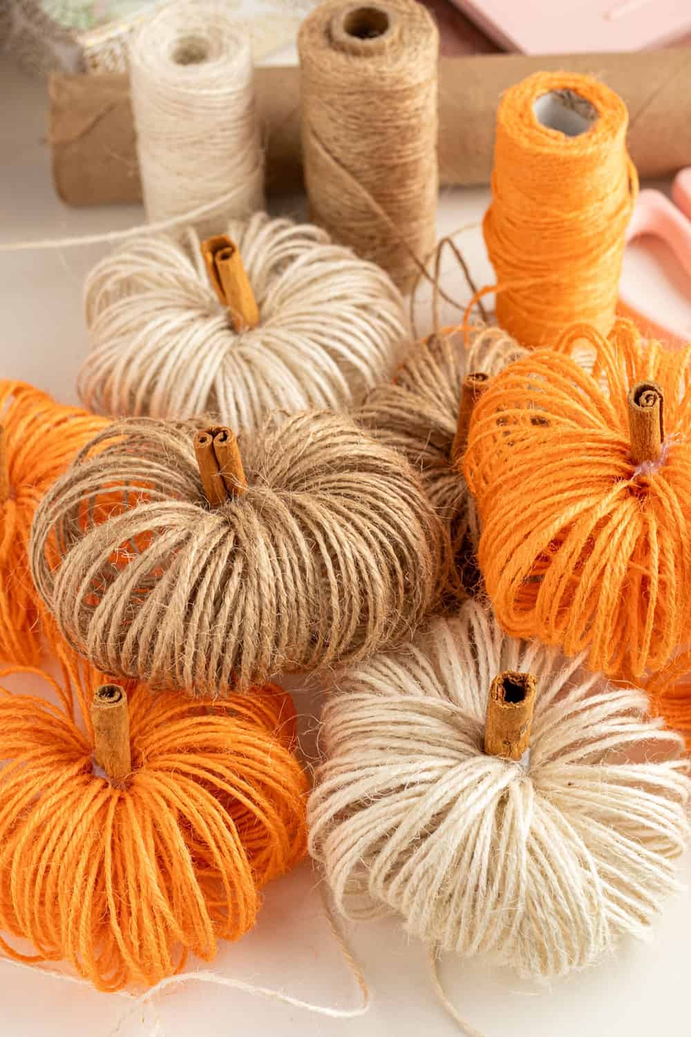 DIY Twine Pumpkins 