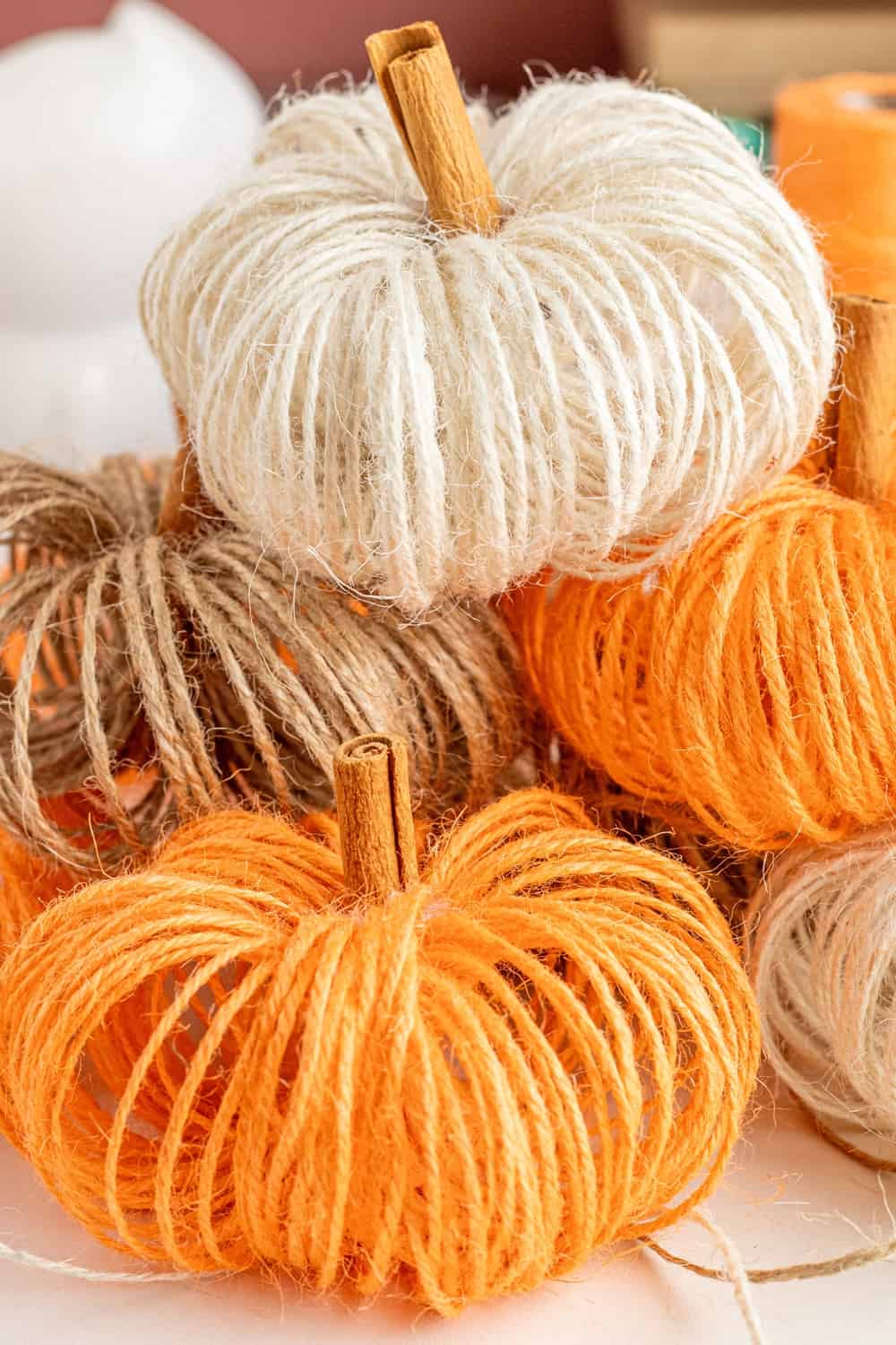 DIY Twine Pumpkins 