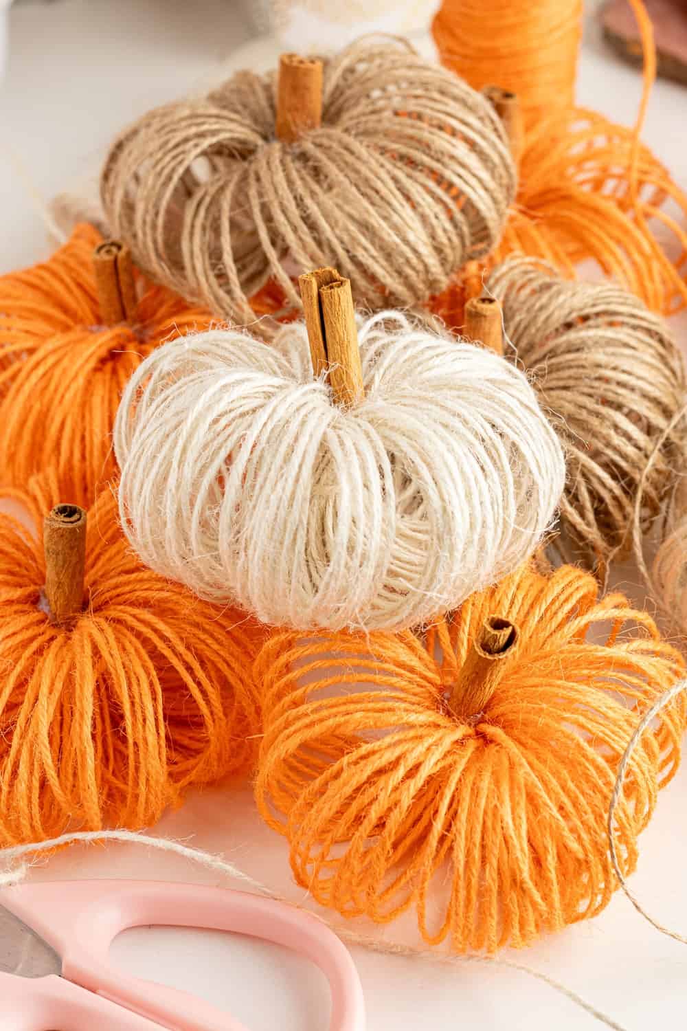 DIY Twine Pumpkins 