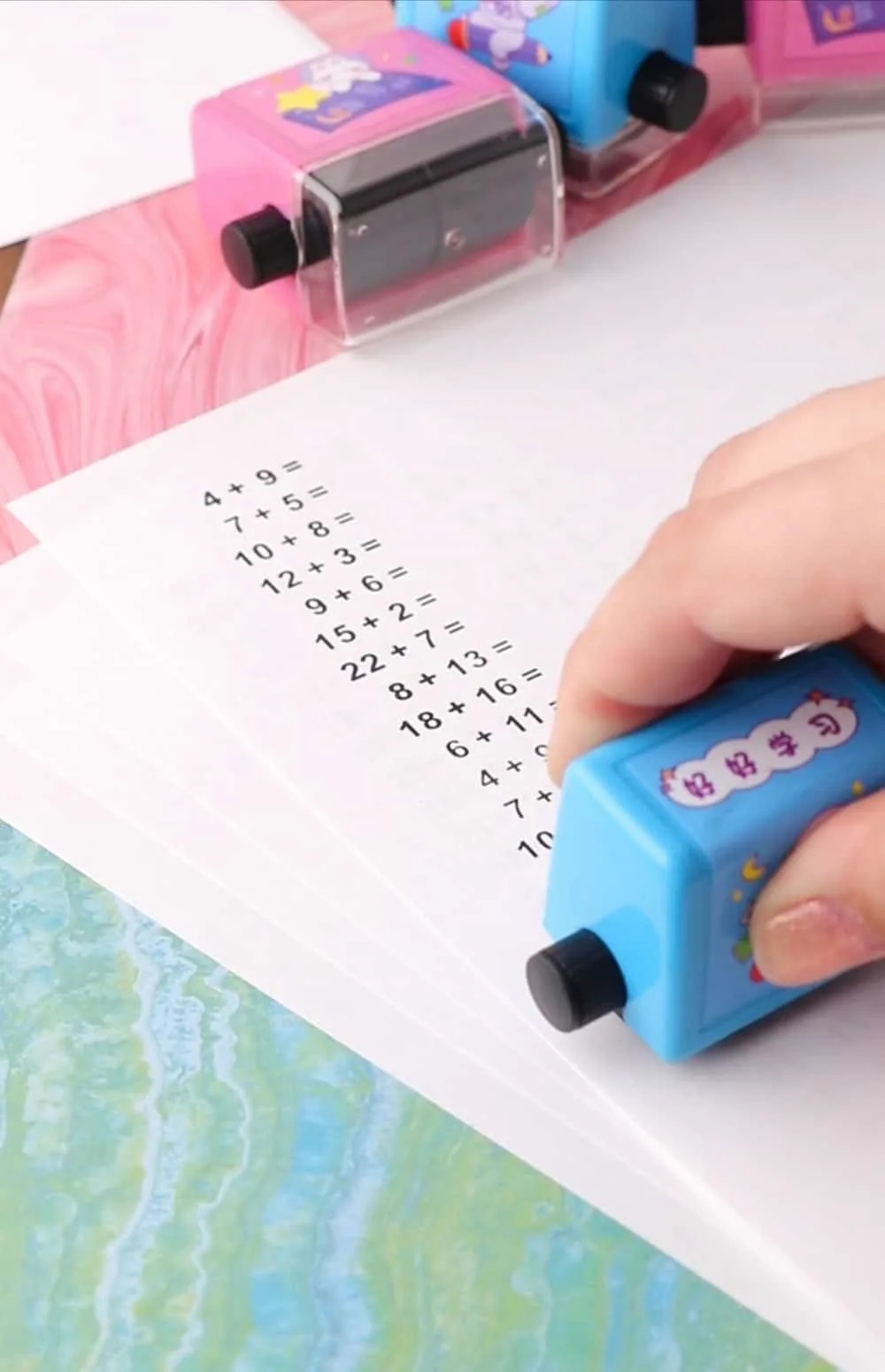 Math Roller Stamps