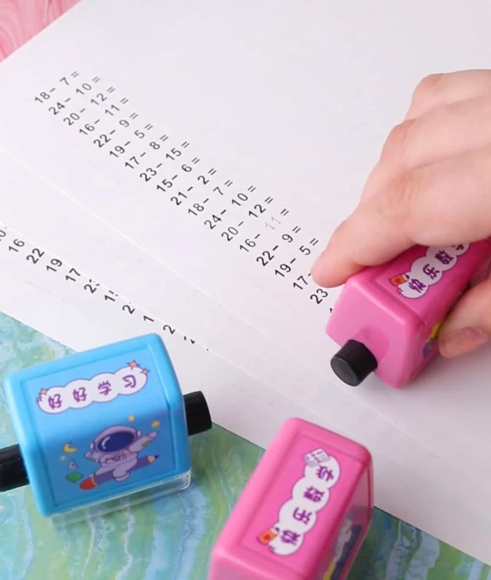 Math Roller Stamps