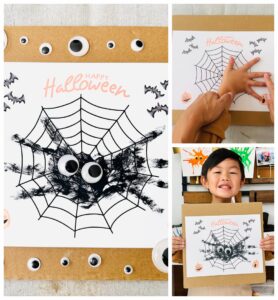 Spooky Cute Spider Handprint Art With Printable Template