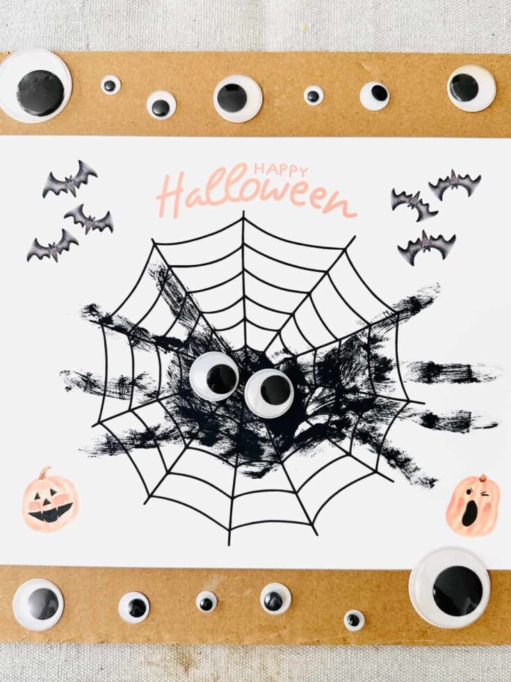 Spooky Cute Spider Handprint Art With Printable Template