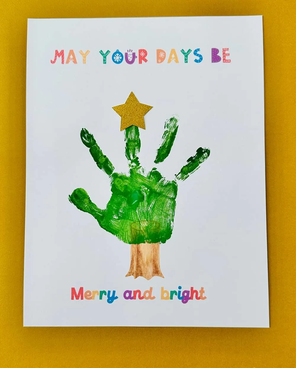 Christmas Tree Handprint Art 