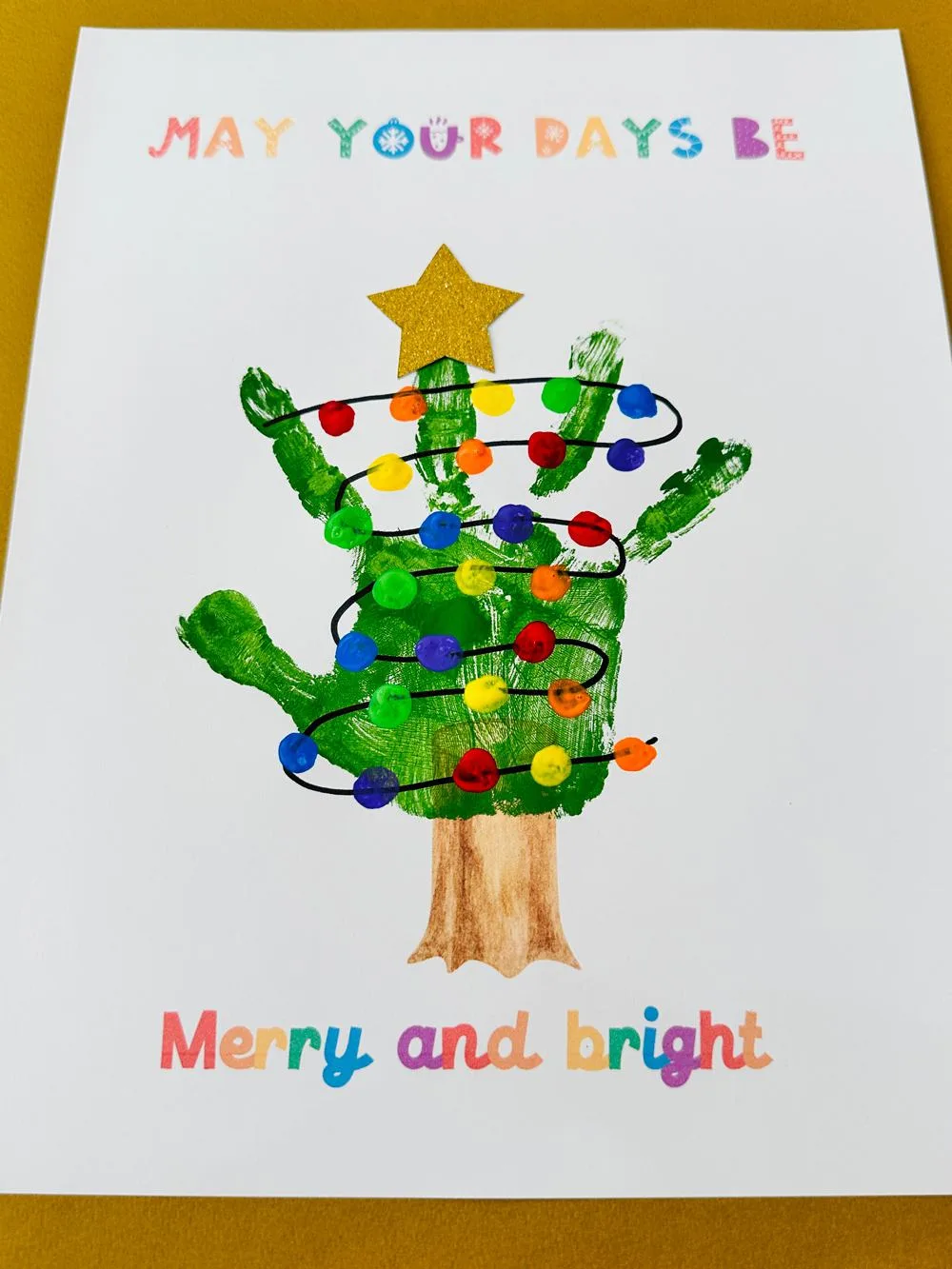 Christmas Tree Handprint Art 