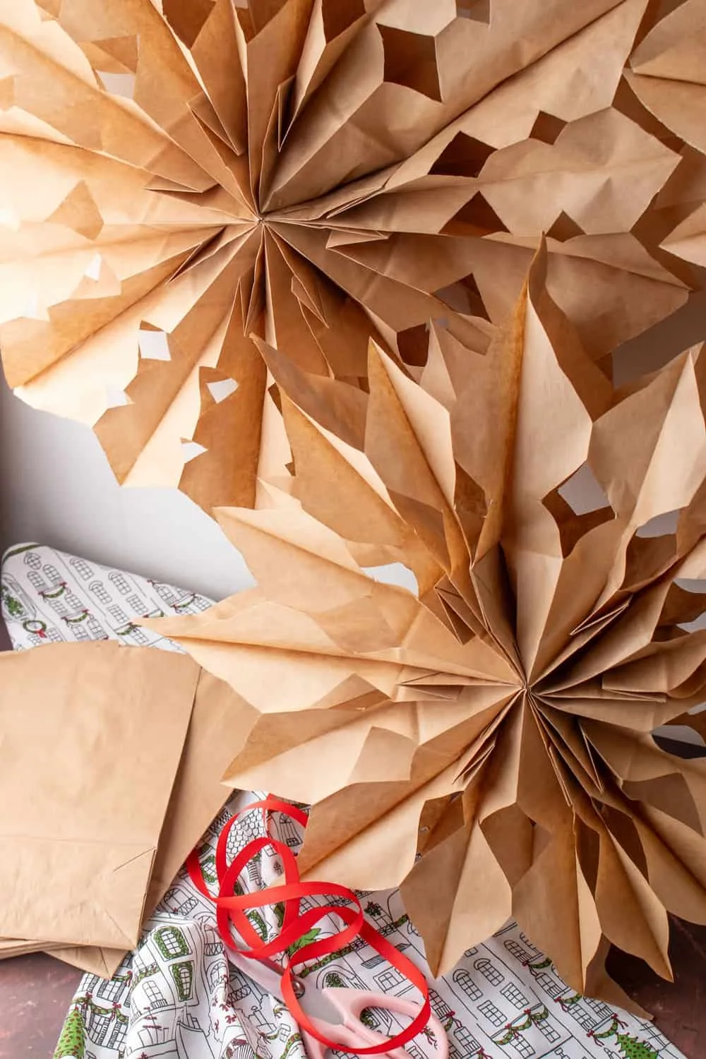 Paper Bag Snowflakes