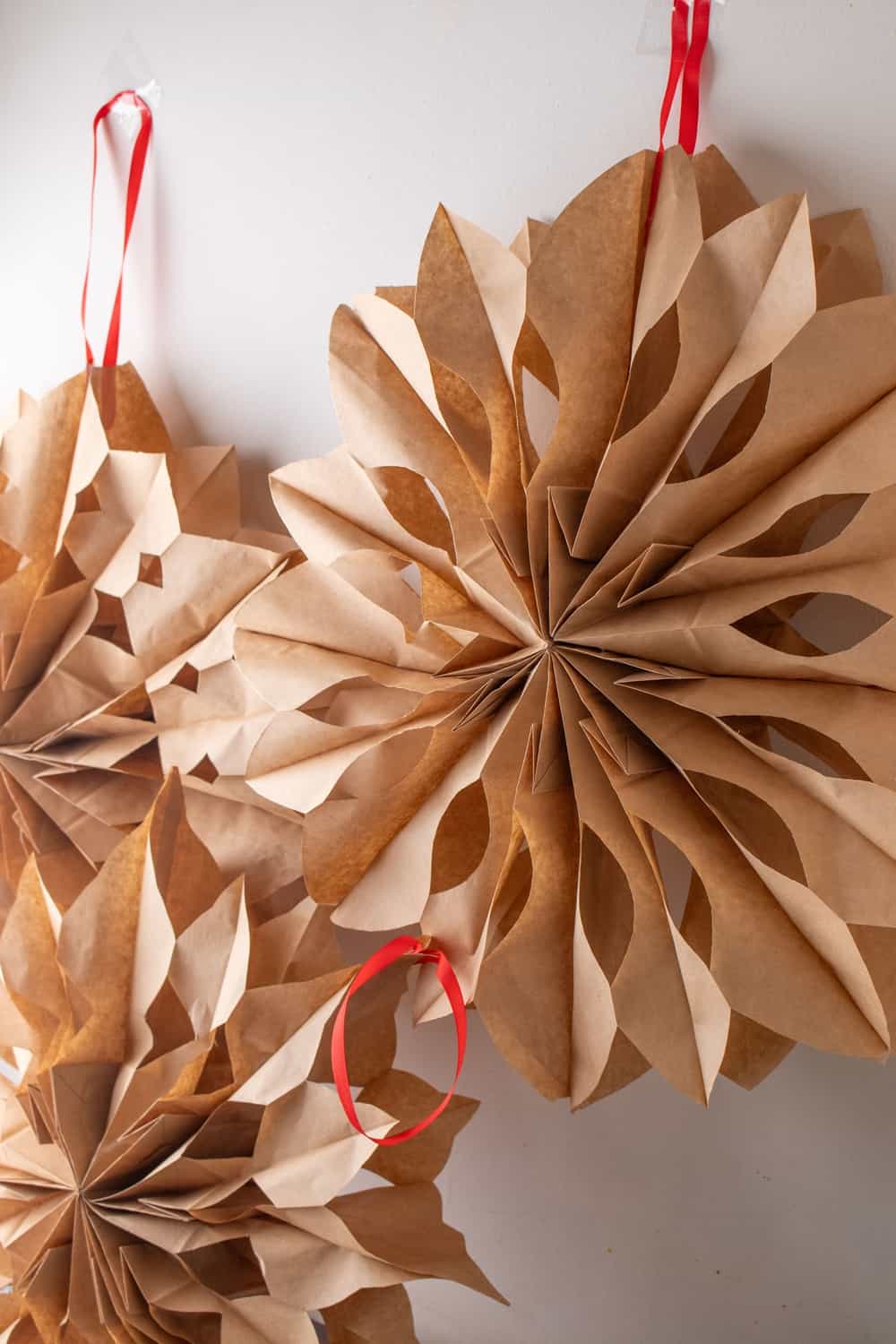 Paper Bag Snowflakes