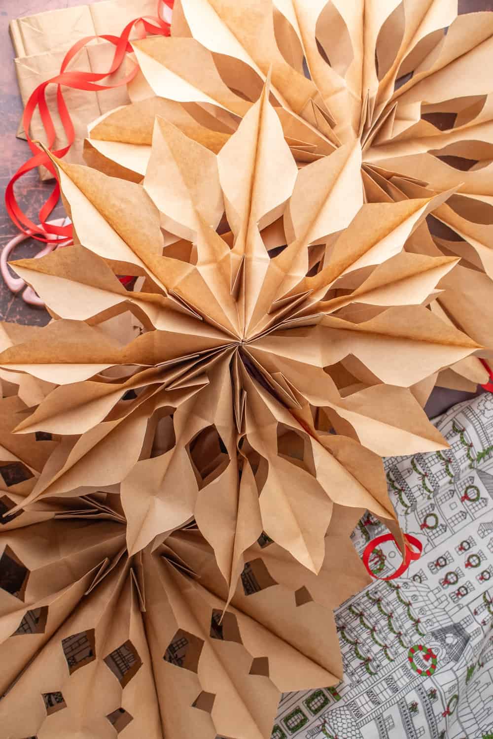 Paper Bag Snowflakes