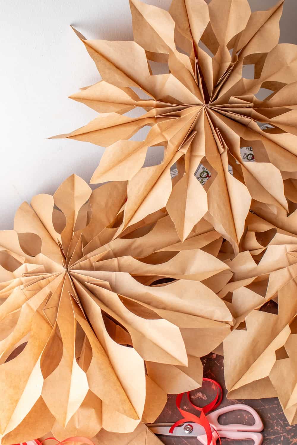 Paper Bag Snowflakes