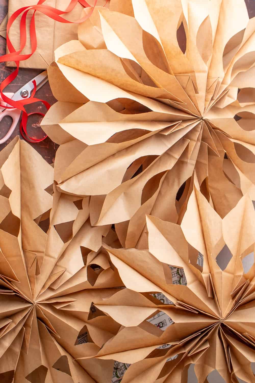 Paper Bag Snowflakes