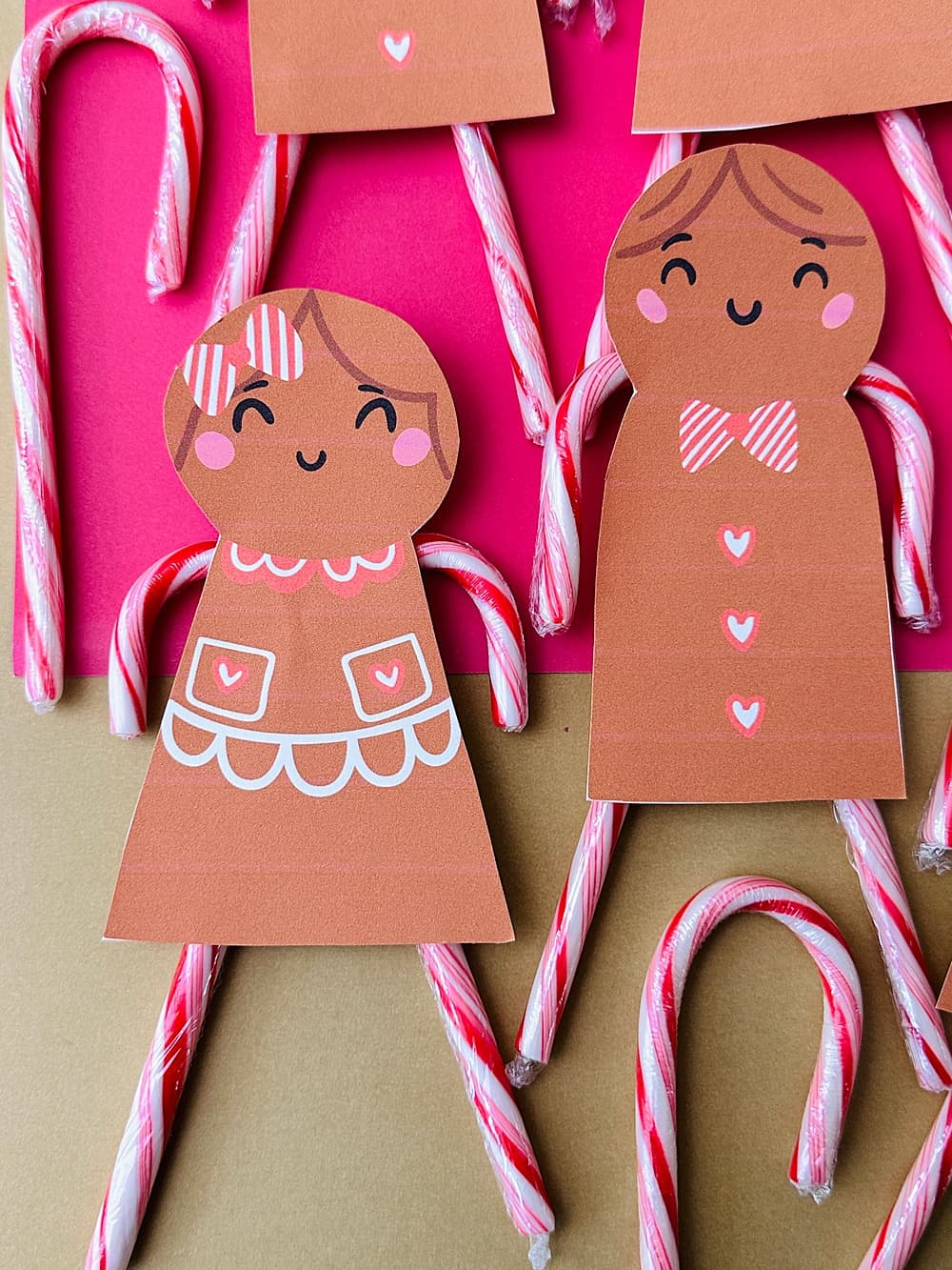 Gingerbread Candy Cane Favors