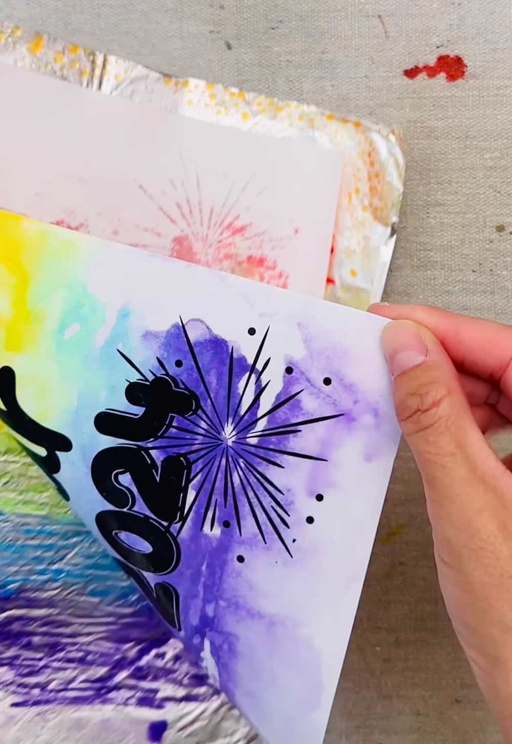 New Year Foil Marker Art for Kids