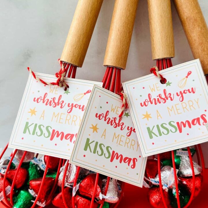 We Whisk You A Merry KISSmas Printable Tags for We Whisk You A Merry Christmas Free Printable