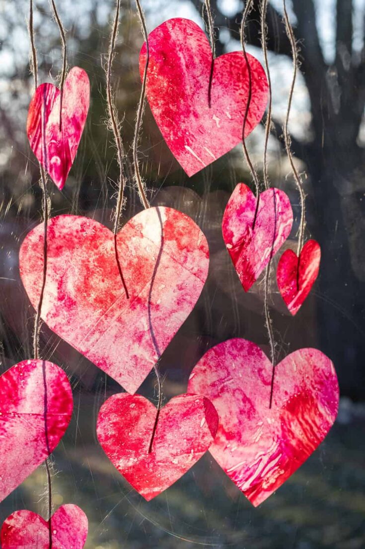 Melted Crayon Hearts - Beautiful Valentine Craft