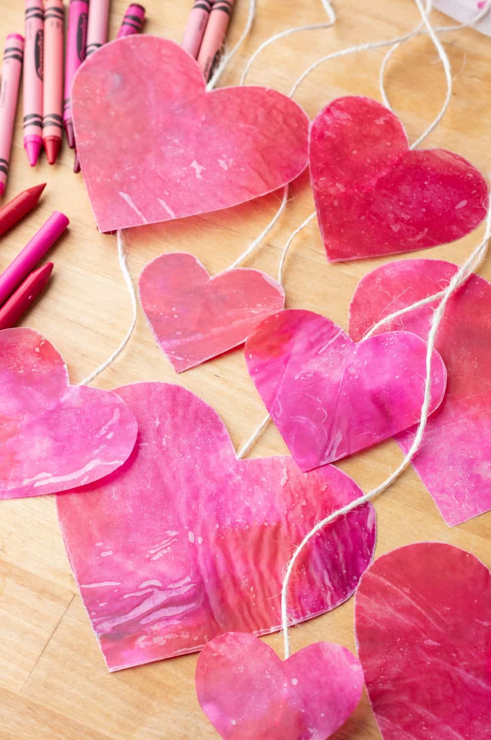 Melted Crayon Hearts - Beautiful Valentine Craft
