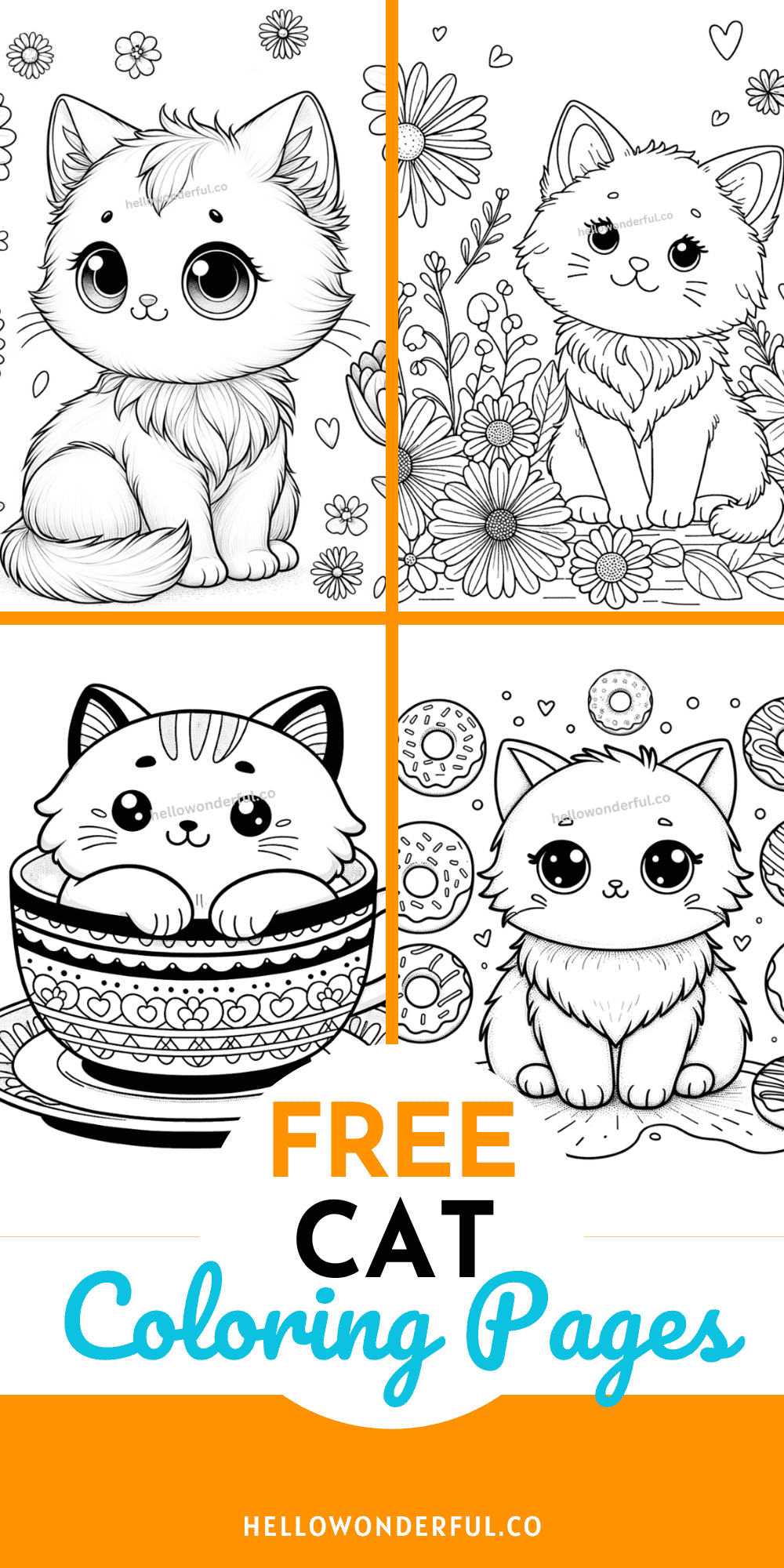 free cat coloring pages