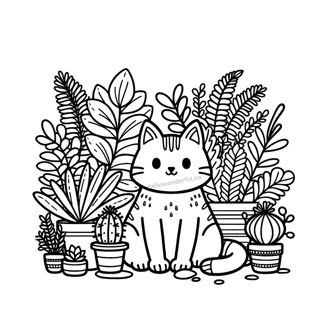 Free Cat Coloring Pages