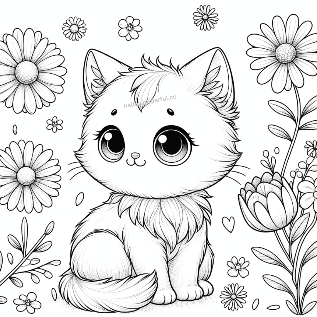 Free Cat Coloring Pages