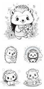 Hedgehog Coloring Pages - Free Printable Templates