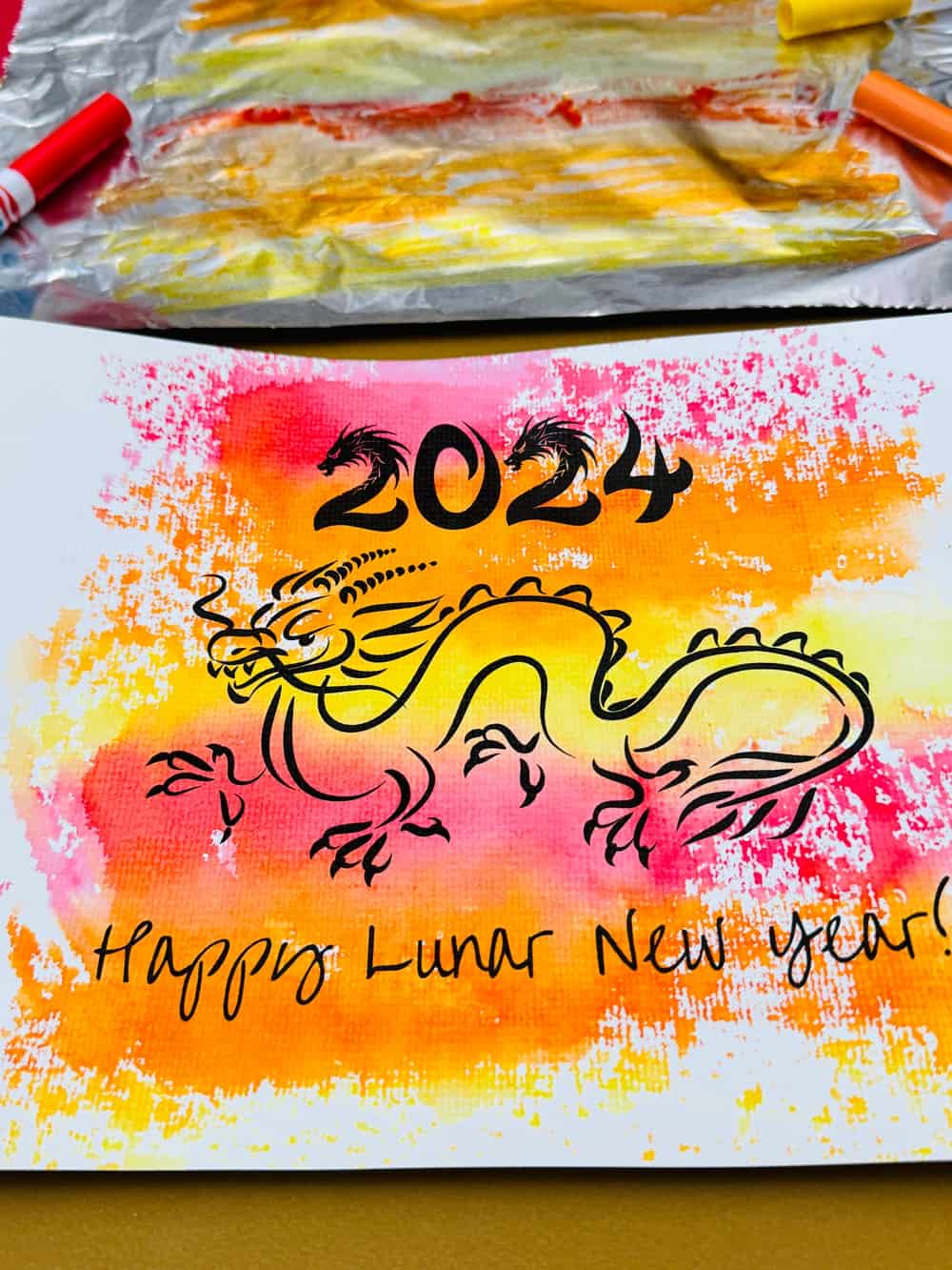 Foil Art Lunar New Year Dragon Craft - 2024