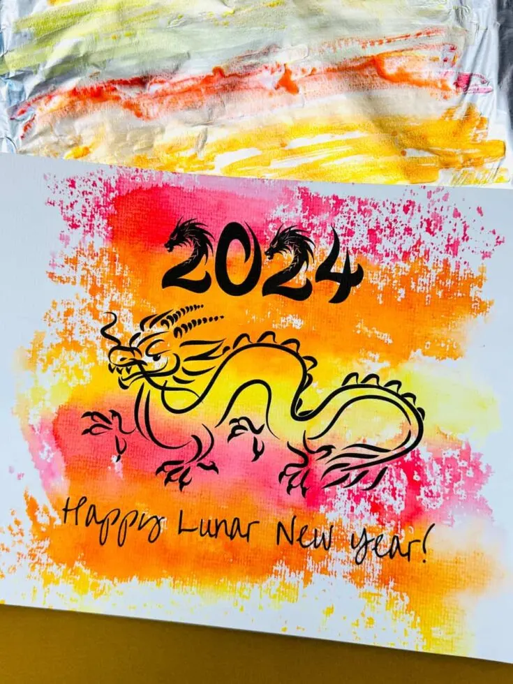 Foil Art Lunar New Year Dragon Craft 2024