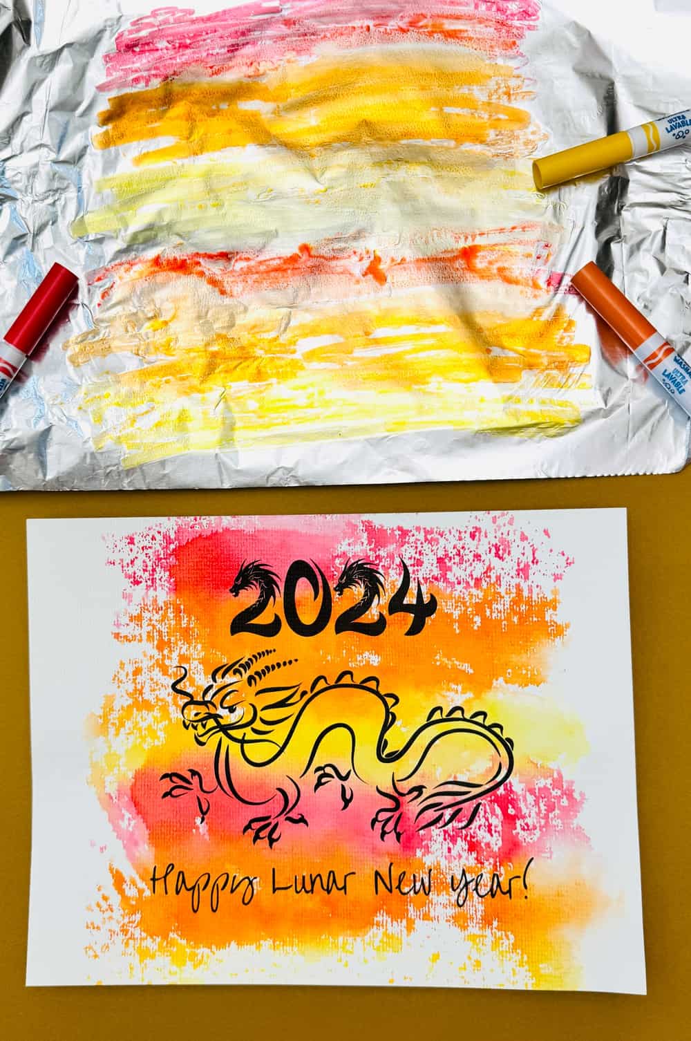 Foil Art Lunar New Year Dragon Craft - 2024