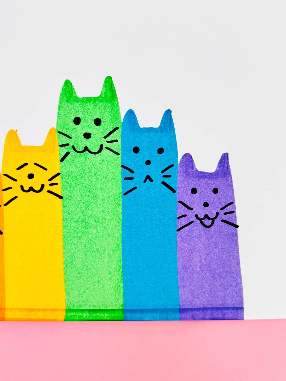 Clever Rainbow Cat Squeegee Art