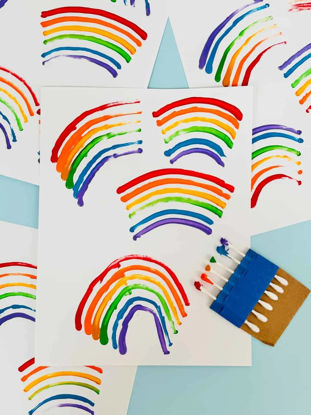 Q-Tip Rainbow Craft