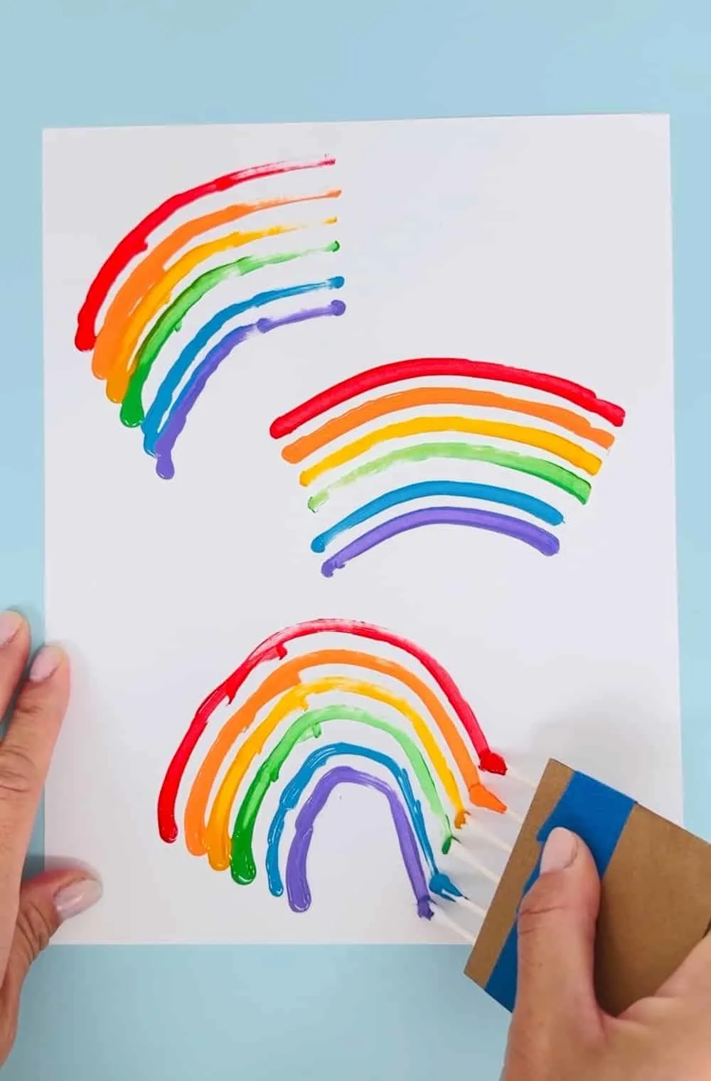 Q-Tip Rainbow Craft - Cute Rainbow Art For Kids