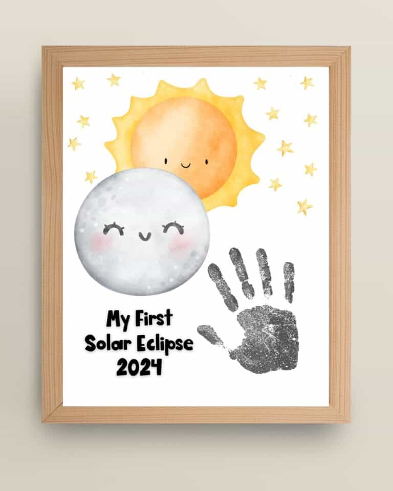 Solar Eclipse Handprint Craft 2024