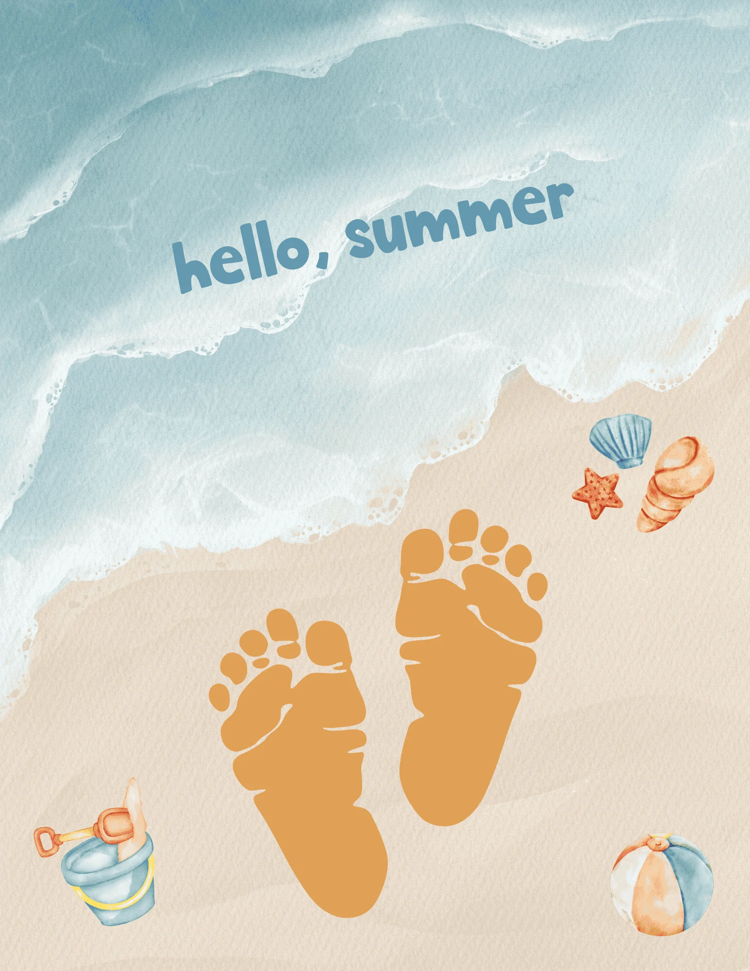summer footprint art