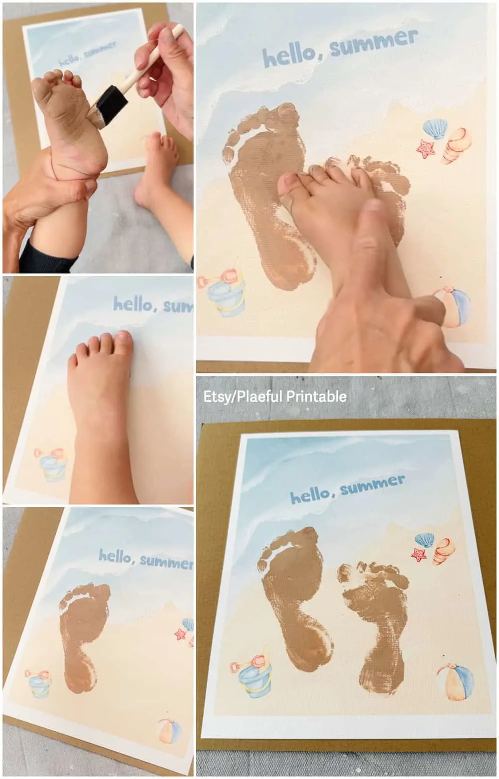 summer footprint art