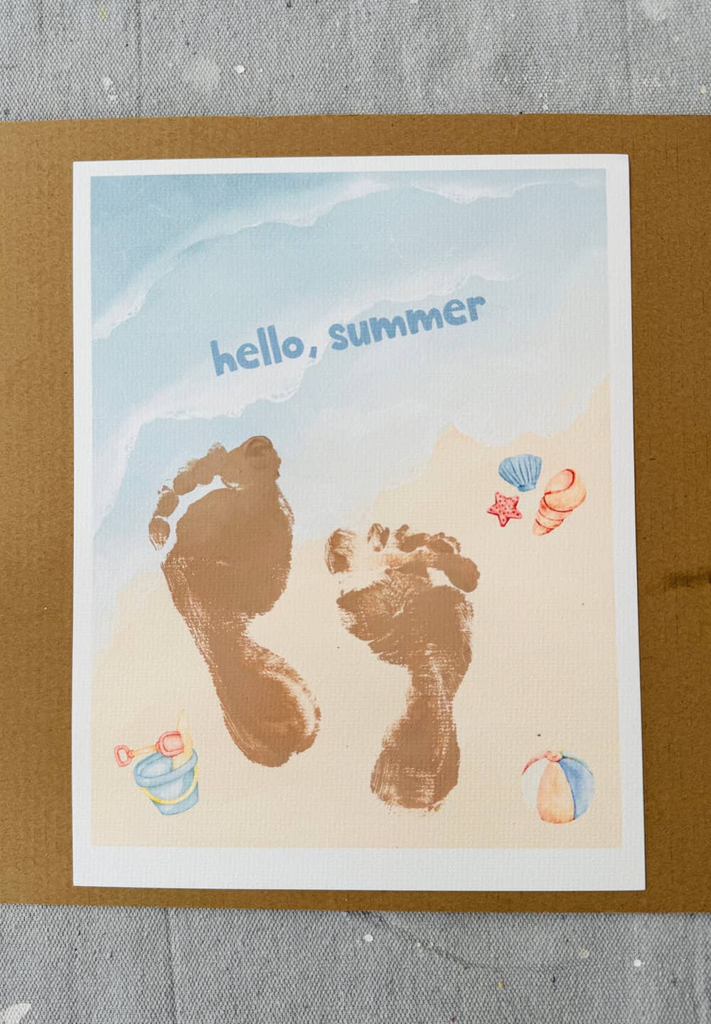summer footprint art