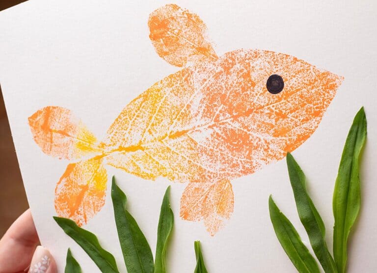 This Leaf Fish Art Is A Cute Ocean Craft