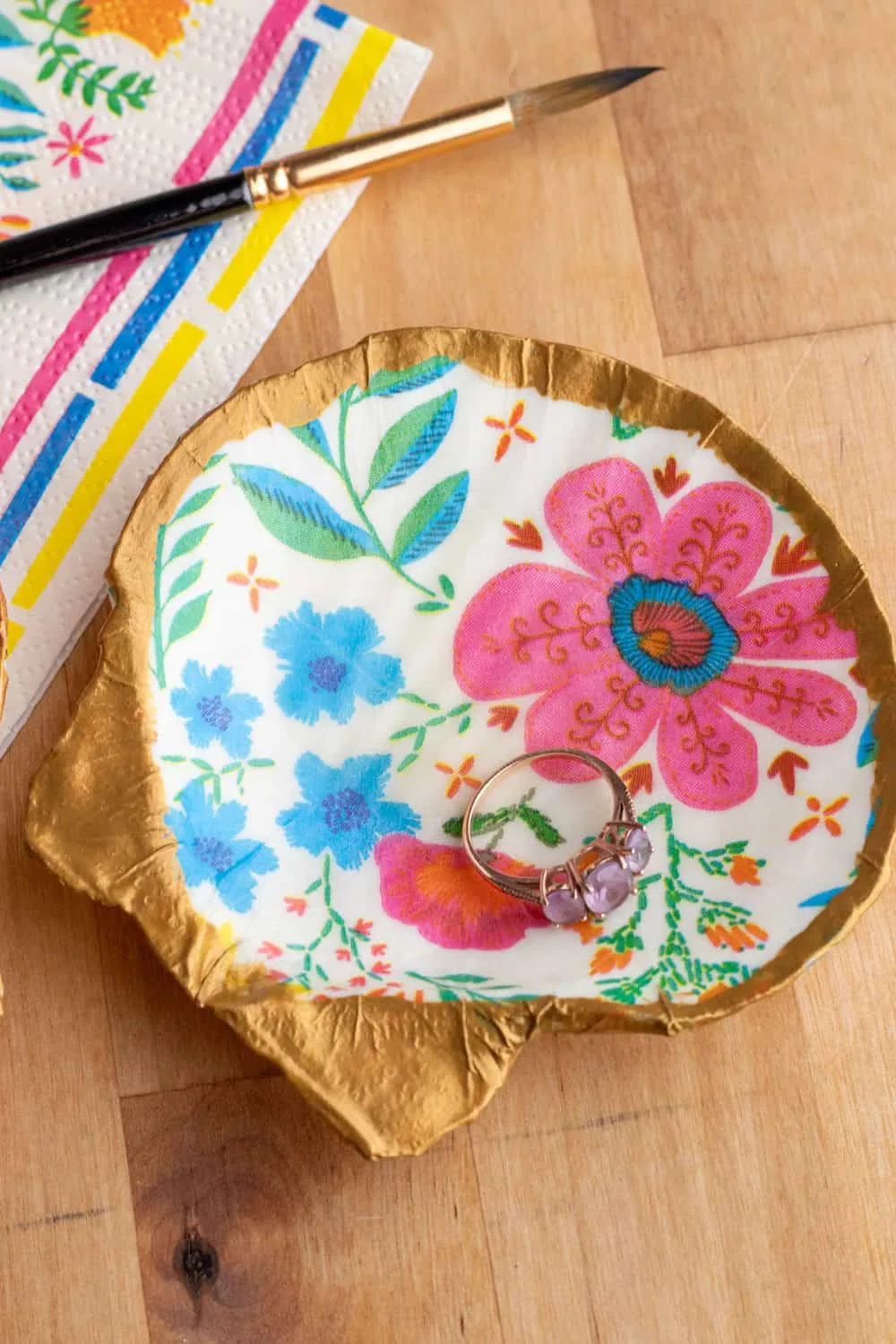 Napkin Decoupage Seashells