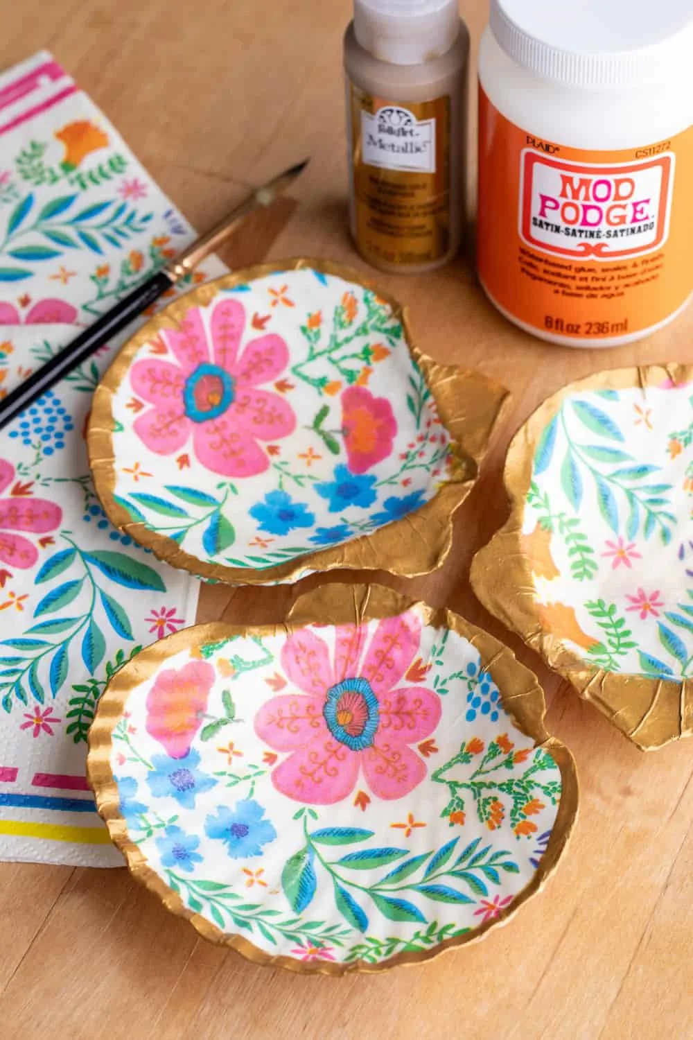 Napkin Decoupage Seashells