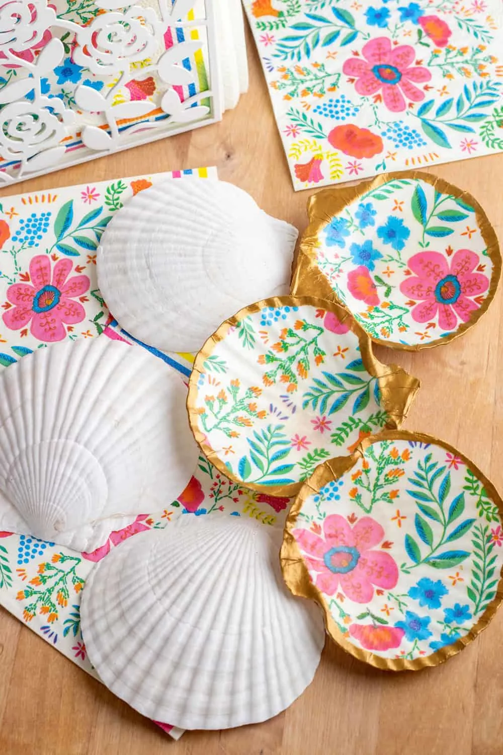 Napkin Decoupage Seashells