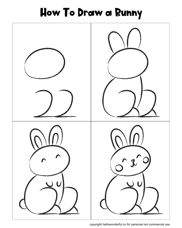 How To Draw A Bunny Using Numbers – Free Printable