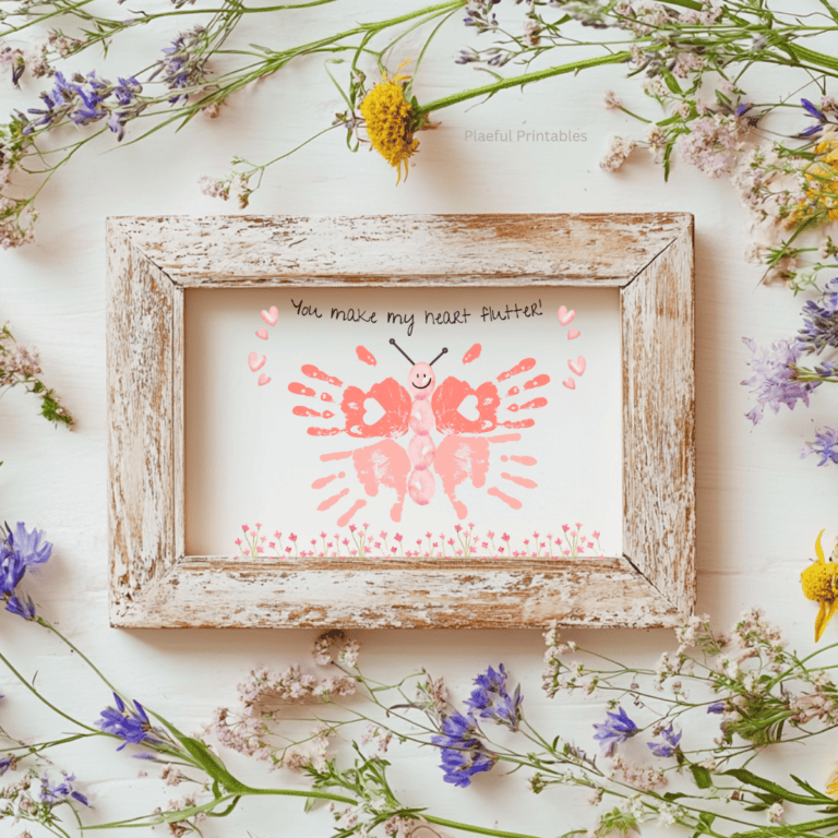 Beautiful Butterfly Handprint Craft – Printable Template