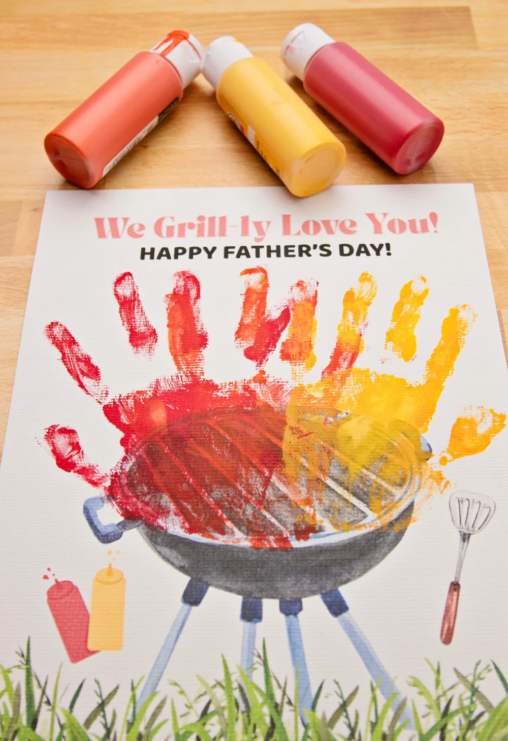 BBQ Father's Day Handprint Art 