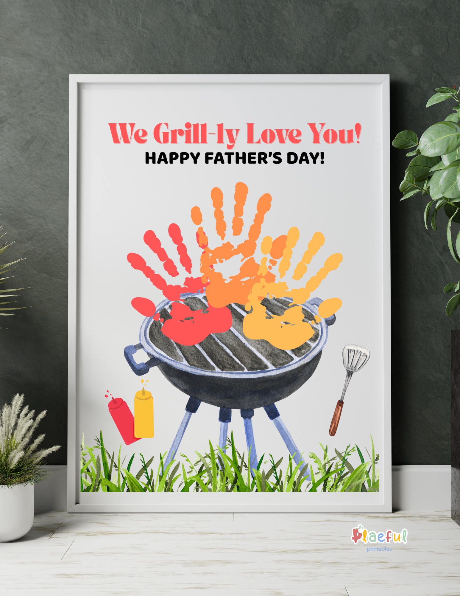 BBQ Father's Day Handprint Art 