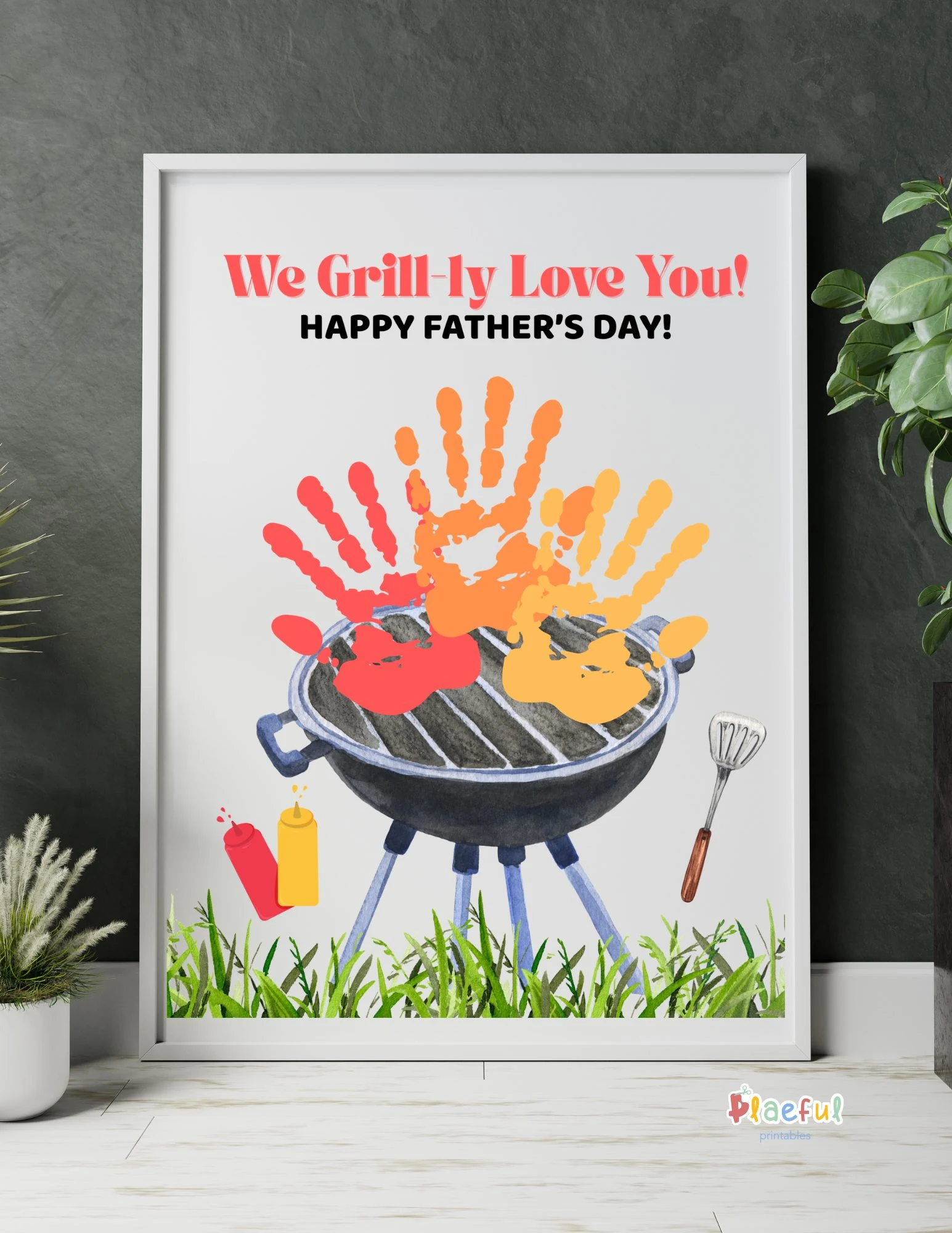 BBQ Father's Day Handprint Art 